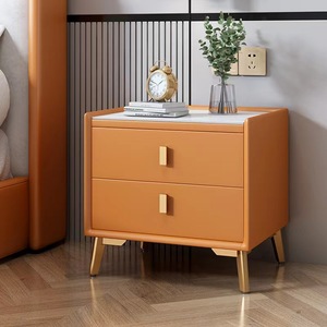 <span class=keywords><strong>Table</strong></span> <span class=keywords><strong>de</strong></span> <span class=keywords><strong>chevet</strong></span> moderne en cuir et bois, haut <span class=keywords><strong>de</strong></span> gamme nordique, Charge sans fil, <span class=keywords><strong>Table</strong></span> <span class=keywords><strong>de</strong></span> <span class=keywords><strong>chevet</strong></span> intelligente - Product Image 3