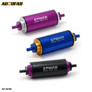 Aluminio de carreras universal OD: filtro de combustible de alto flujo de 8,6 MM para SUZUKI SWIFT Saab <span class=keywords><strong>Ford</strong></span> Focus EP-OF86 - Product Image 1