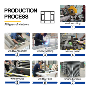 Chất lượng cao bão tác động Tempered kính đôi kính cửa sổ ban công uPVC khuôn cửa sổ - Product Image 5