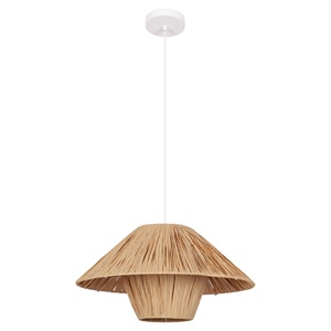 Lampade rafia per sala da pranzo ristorante Moder E27 luce a sospensione in rafia naturale paralume lampadario lampade - Product Image 5