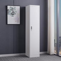 Casier en acier à porte simple pour vêtements de personnel, casier métallique pour vestiaire, école, gymnase