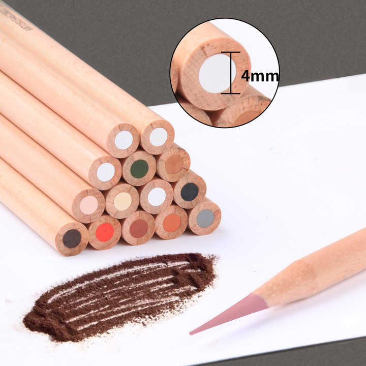 G09812 Prime 12pcs Artist Colored Charcoal Pencils Sketch