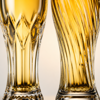 Verre à bière transparent gravé, épaissi, de qualité supérieure, grande capacité, pour usage domestique, design blé, haute valeur esthétique
