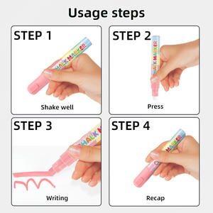 Vente en gros de marqueurs <span class=keywords><strong>craie</strong></span> Macaron <span class=keywords><strong>couleur</strong></span> gomme marqueur stylo 10mm pointe plate liquide <span class=keywords><strong>craie</strong></span> marqueurs effaçables à sec tableau noir stylo <span class=keywords><strong>craie</strong></span> - Product Image 6