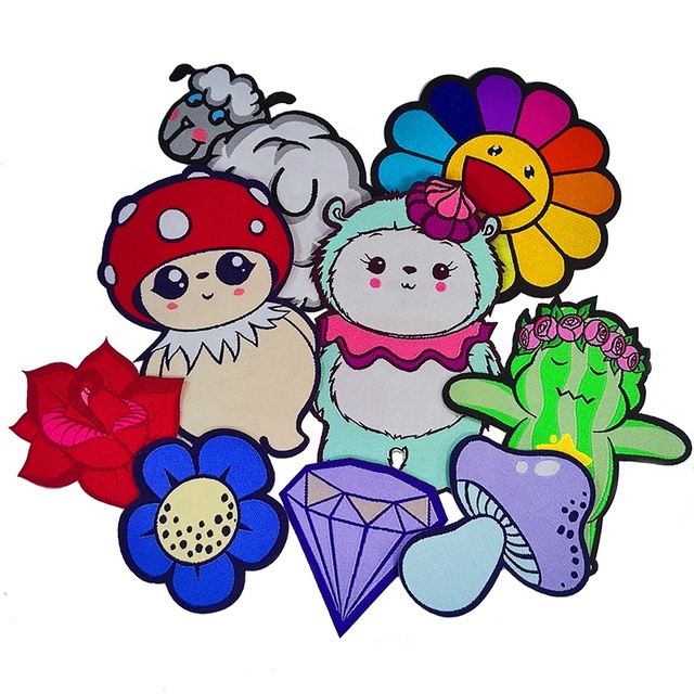 Custom Eco-Friendly Woven PVC Fabric Sticker Patches with Self Adhesive for Hat Use