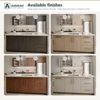Meuble de cuisine de luxe, portes en placage de bois au design moderne, aménagement en îlot, boîtes de rangement en contreplaqué et tiroirs à fermeture amortie