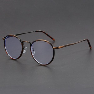 Nouvelles lunettes de vue coréennes en métal de <span class=keywords><strong>style</strong></span> rétro irrégulier pour femmes, design tendance, montures rondes pour myopie - Product Image 2