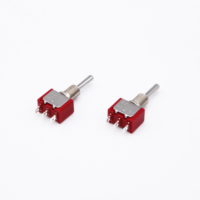 Interrupteur à bascule momentané 5A 125VAC ON-OFF-ON 3 broches, poignée métallique, borne à souder, corps PPA, interrupteur d'alimentation UL, commande industrielle