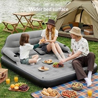 Pursuefree Lit d'air gonflable pliable convertible simple/double extra-large avec dossier détachable, matelas de relaxation portable