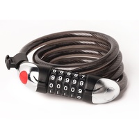 Antivol à câble en acier lumineux avec mot de passe pour vélos et motos – Modèle à cinq chiffres