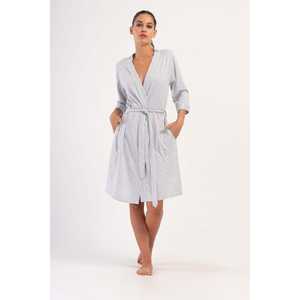 Bata de mujer de manga 3/4, transpirable, estilo babydoll, con cintura elástica, logotipo personalizable, material de elastano, talla única, suministro ODM - Product Image 4