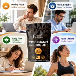Compléments alimentaires à base de champignons Shecome Performance, fabriqués en usine GMP, favorisent la santé globale et l'énergie, vente flash, poudre de champignons Performance - Product Image 3