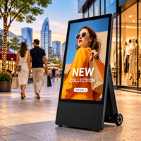Kiosco de Señalización Digital Portátil para Exteriores AIYOS, 1500 Nits, 2 Ruedas, de la Fábrica de Señalización Digital LCD de Shenzhen