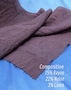 Tissu en lin léger 90g, largeur 150cm, 75% Rayonne 22% Nylon 3% Lin, respirant et texturé, pour robes, rideaux et vêtements pour filles - Product Image 3