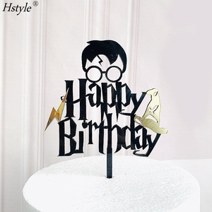 Acrylique Assistant Joyeux Anniversaire Gâteau Toppers <span class=keywords><strong>Harry</strong></span> <span class=keywords><strong>Potter</strong></span> Thème Joyeux Anniversaire Gâteau Picks pour Anniversaire PQA280 - Product Image 4