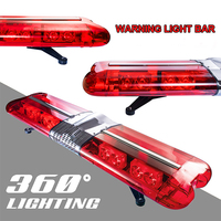 Barres lumineuses rouges de 47 pouces, barres lumineuses LED clignotantes, sirène, amplificateur, barre lumineuse pour ambulance, lutte contre l'incendie