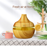 Humidificateur d'air ultrasonique à huile essentielle, port USB, 300ml, humidificateur au Grain de bois, lumières LED, diffuseur d'arôme,