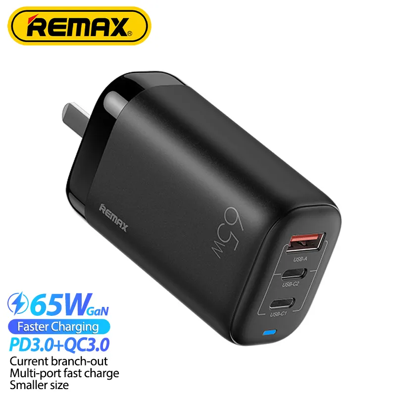 Remax RP-U55 New fast charge Gan 65W Wall Fast Type C Gallium Nitride Charger