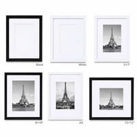 Set Bingkai Foto DIY Grosir 11x14.5 Inch A4 5x7 PS untuk Pajangan Dinding Galeri, Ukuran Kustom untuk Dekorasi Rumah