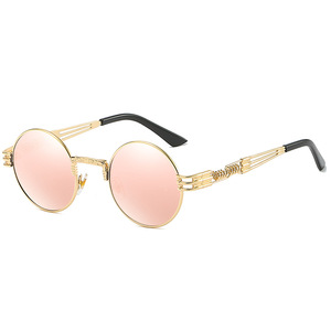 Meilleur prix Lunettes de soleil steampunk en métal 2021 Lunettes de soleil rétro classiques pour femmes Lunettes de soleil rondes pour hommes - Product Image 6