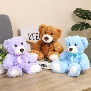 Harga pabrik boneka beruang biru beruang besar kuning mewah hewan mainan bayi lembut