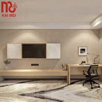 Fournisseur chinois : Ensemble complet de mobilier de chambre d'hôtel 3 étoiles, design en panneaux de bois pour appartement