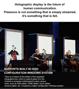3D Hologram hiển thị 86 inch LCD trong suốt giới thiệu hộp đồ trang sức Bảo tàng triển lãm video holobox với máy ảnh và mic - Product Image 3