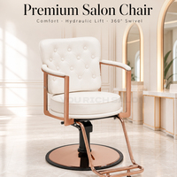 Kursi Salon Kulit PU Premium Bantalan Empuk Kursi Styling Tinggi Dapat Disesuaikan Kursi Barber Hidrolik untuk Salon Kecantikan Rambut