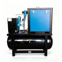 Système de séchage d'air comprimé haute efficacité 15 kW 16 bars, compresseur d'air à vis refroidi par air pour l'industrie de la découpe laser à fibre