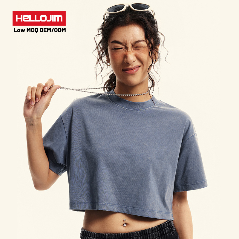Yuccalley Women's Lace Crop Top - Short Sleeve Round Neck Tee, Summer Casual Blouse, Dark Blue, Large