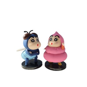 Figura de PVC de dibujos animados, 6.ª generación, 6 estilos, Crayon <span class=keywords><strong>Shin</strong></span>-Chan, animales japoneses disfrazados de jirafa, rana, vaca lechera, Gashapon, adorno, maternidad - Product Image 5