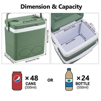 Glacière rigide verrouillable Kbcool 29L avec grande poignée pour aliments frais, boissons fraîches, camping, pique-nique, pêche
