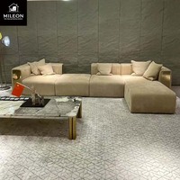 Canapés de salon italiens, meubles sur mesure pour hôtels, appartements et villas, canapés modernes en tissu, canapés en forme de L, ensembles de canapés de luxe