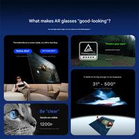 Gafas Inteligentes AR XREAL 1S, Venta al Por Mayor de Fábrica, Pantalla HD de 500 Pulgadas, 3DoF, Navegación con Flotación, 2D y 3D Nativos, Cine Privado para iPhone, Mac, PS5, Nuevo