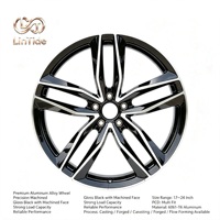 Jantes forgées OEM ODM monobloc légères, finition usinée argentée, 18 pouces, usinées CNC, design à 5 branches en V, centrage sur moyeu