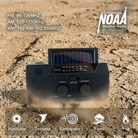 Radio de Supervivencia Solar con Manivela, Batería Interna de 5000 mAh, Luz de Lectura, Alarma SOS, Linterna LED, Suministro de Emergencia Nocturna