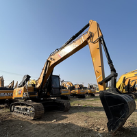 Excavatrice sur chenilles Sany SY215C d'occasion, moteur d'origine, 21 tonnes, hydraulique stable, sans fuite d'huile, pour travaux municipaux