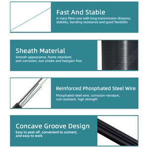 <span class=keywords><strong>Cable</strong></span> de caída FTTH <span class=keywords><strong>para</strong></span> exteriores <span class=keywords><strong>Cable</strong></span> de fibra óptica de 1-24 núcleos GJYXCH GJYXFCH <span class=keywords><strong>Cable</strong></span> de teléfono <span class=keywords><strong>para</strong></span> telecomunicaciones en interiores 8 GJXH - Product Image 6