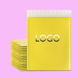 Bolsa de burbujas de película coextruida amarilla de 40x50+5CM de grosor para cosméticos, joyería, CD, sobres, envíos, con logo personalizado. - Product Image 1