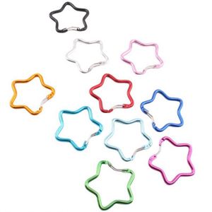Star Shape Carabiner <b>Hook</b>-Colorful Aluminum Alloy Spring <b>Clip</b> UV Printing Fashion Lightweight Keychain for Bags Climbing Gear - Product Image 4