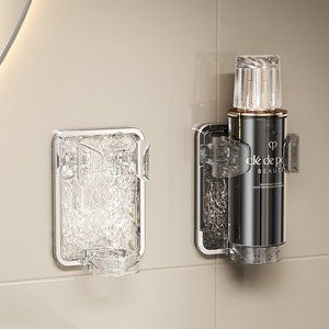 Yimijia <b>Toothbrush</b> <b>Holder</b> <b>Wall</b> <b>Mounted</b> Small Size Light Gray Durable Bathroom Storage Rack - Product Image 3