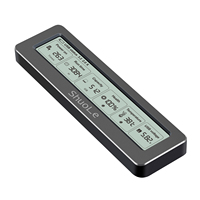 10Gbps SHUOLE M.2 NVMe PCIe kandang aluminium Tipe C SSD casing USB3.2 dengan layar LCD besar Hard Drive kandang casing Disk