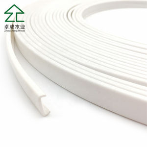 Banda de Borde en Forma de U para Muebles, Tira Adhesiva Decorativa para Muebles, Banda de Borde de <span class=keywords><strong>PVC</strong></span> de <span class=keywords><strong>Color</strong></span> Blanco y Rojo - Product Image 1
