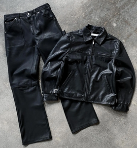 Tute da ginnastica personalizzate <span class=keywords><strong>di</strong></span> alta qualità da uomo due pezzi giacche da moto e <span class=keywords><strong>pantaloni</strong></span> in <span class=keywords><strong>pelle</strong></span> impilati <span class=keywords><strong>tuta</strong></span> sportiva in <span class=keywords><strong>pelle</strong></span> felpa - Product Image 1