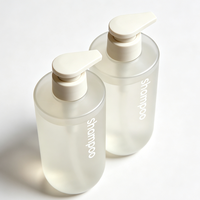 Botol Pompa Sampo PET Matte Frosted 300ml 400ml 500ml 1L Kemasan Pompa Putih Plastik Kosong untuk Kondisioner Rambut, Sabun Mandi, Losion