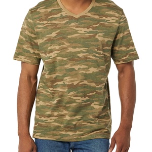T-shirt d'entraînement en coton tricoté personnalisé unisexe, couleurs personnalisées, camouflage, manches courtes, coupe régulière, motif 3D, séchage rapide - Product Image 2