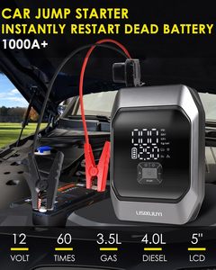 Arrancador de Coches Portátil de 12V y 8000mAh, 300A, para Motocicletas y Camiones, con Compresor de Aire e Iluminación LED - Product Image 3