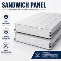 Sistem Dinding dan Atap Panel Sandwich Berinsulasi untuk Proyek Konstruksi Pabrik dan Bengkel Struktur Baja