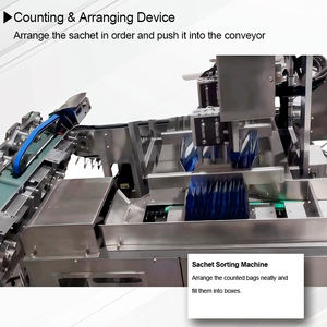 Caja de embalaje automática de 10 20 toallitas húmedas, máquina de encuadernación, máquina de embalaje de caja de bolsitas de toallitas húmedas, máquina de embalaje de cartón con almohadilla de Alcohol - Product Image 3