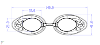 Lunettes de natation de compétition avec revêtement miroir, anti-buée, protection UV